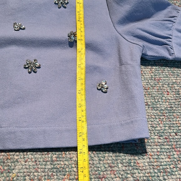 NWT En Saison Bijou Crop Top Blue Size medium - Picture 12 of 13